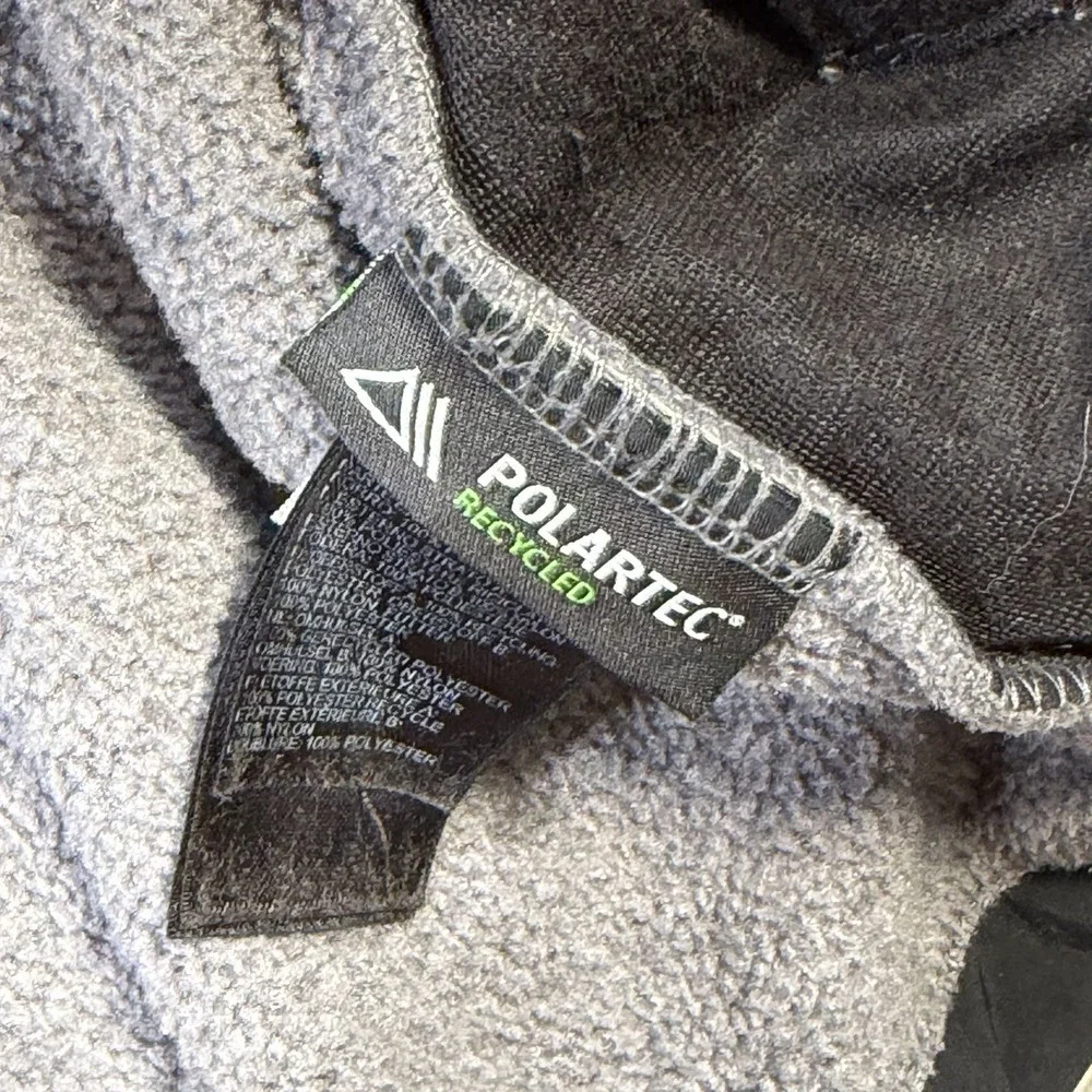 The North Face Denali Jacket Mens 3XL Black Grey Full Zip Fleece Polartec Pocket